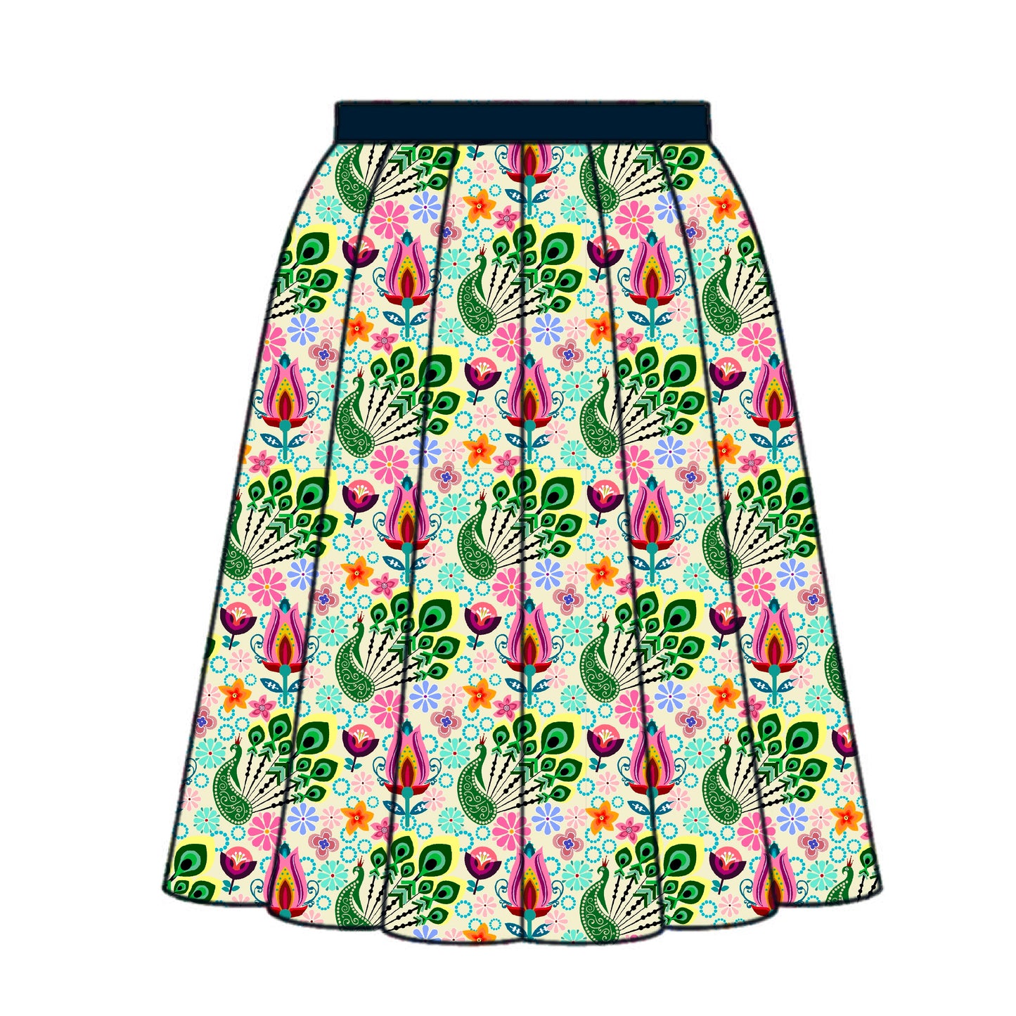 FS018 Exotic Peacock Cotton Printed Fabric