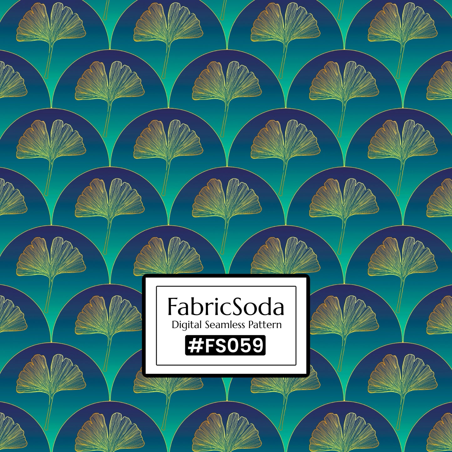 FS059 Dandelion Green Floral Pattern JPG