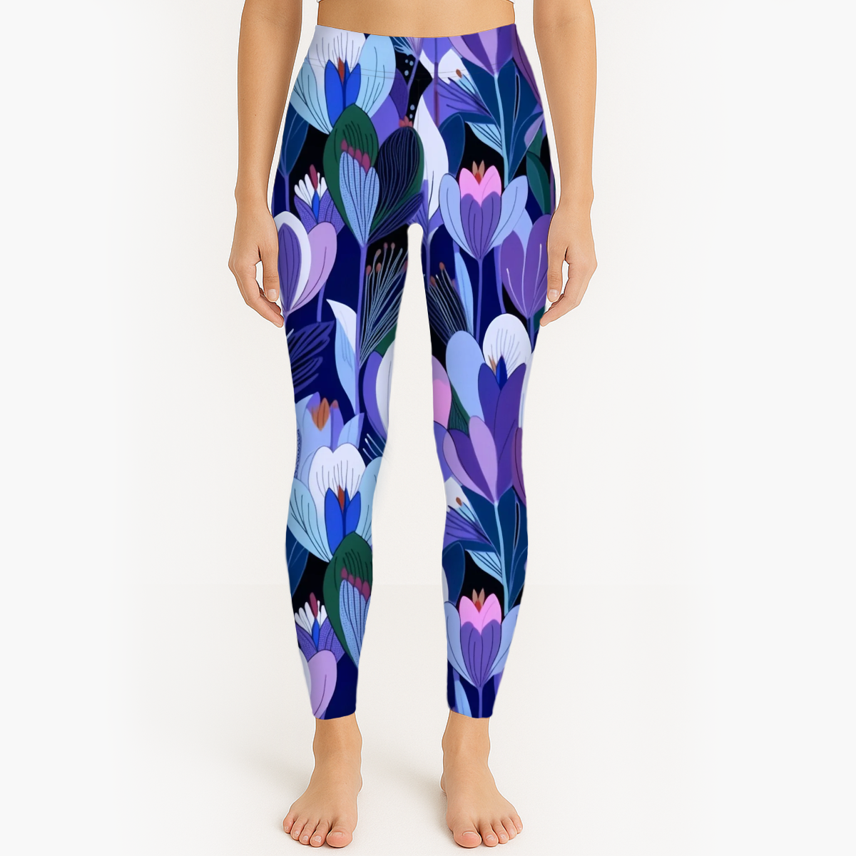 FS063 Abstract Purple Floral Seamless Pattern JPG