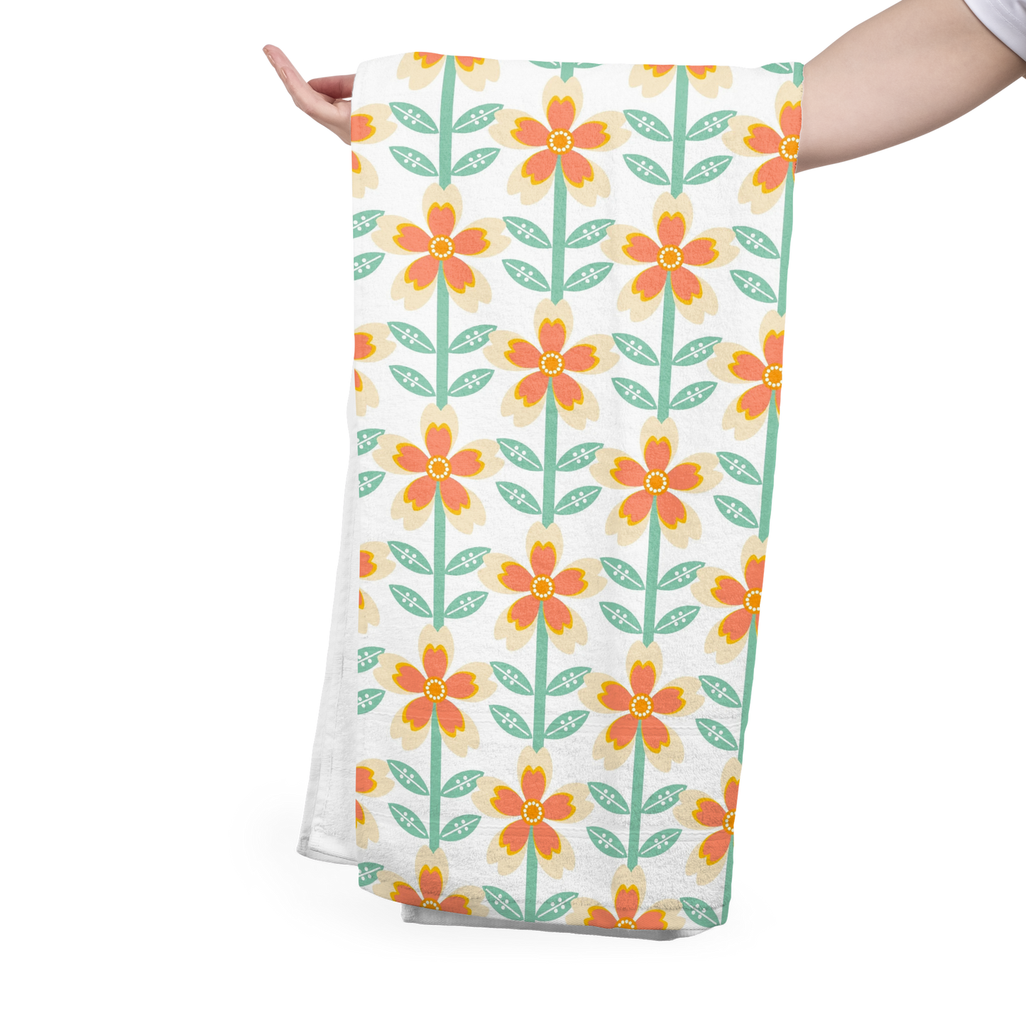 FS031 Orange Flower Seamless Pattern JPG PNG
