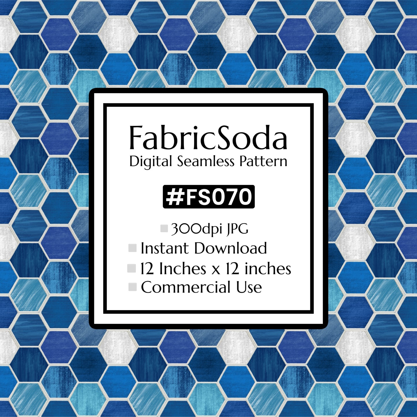 FS070 Blue Shades Geometric Seamless Pattern JPG