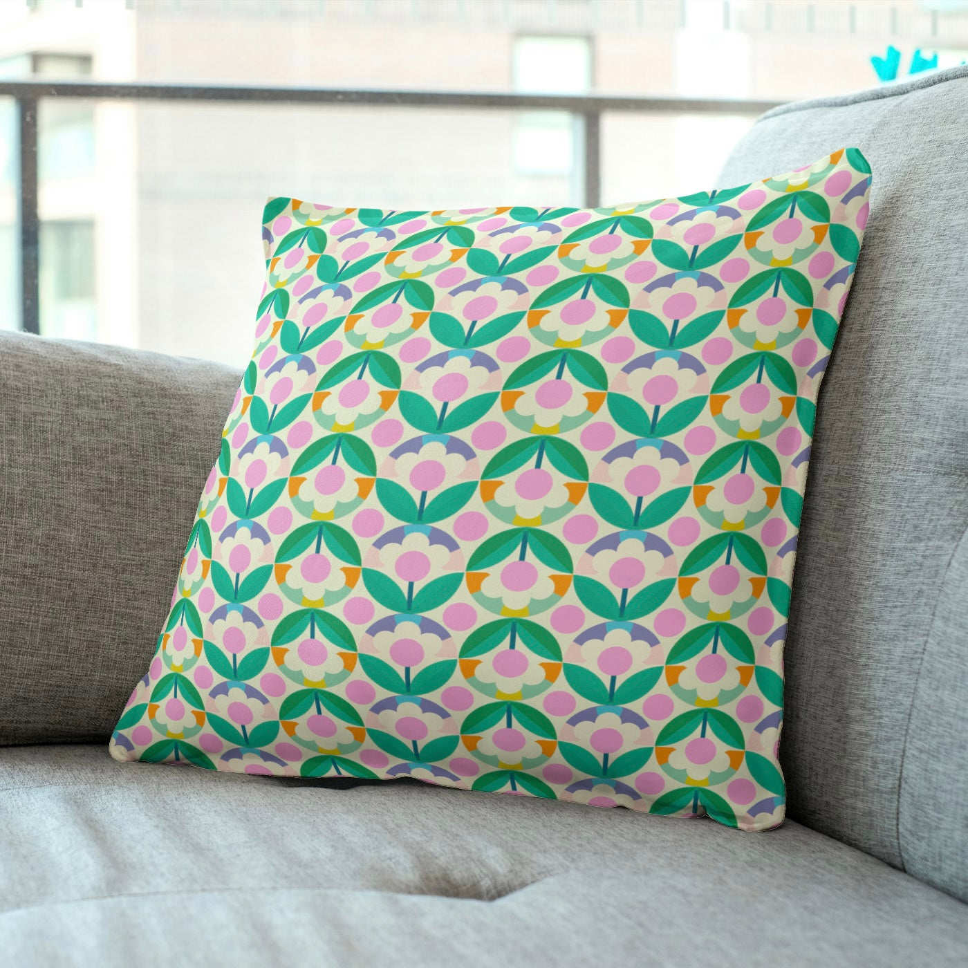 #FS015 Green Geometric Seamless Pattern JPG PNG