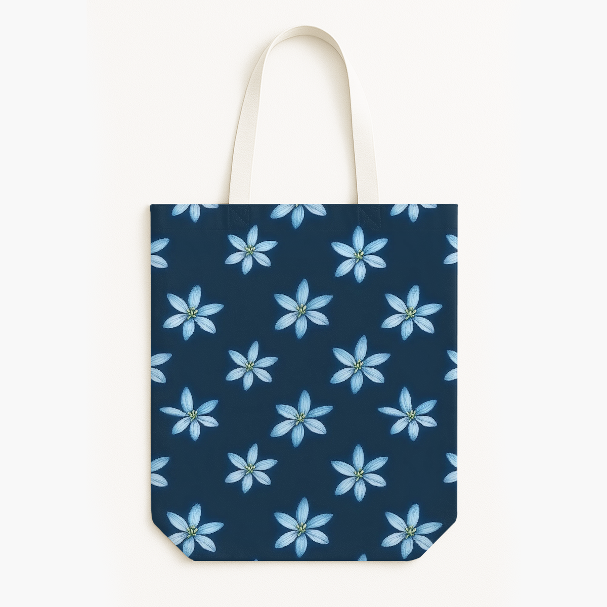 FS075 Blue Floral Cotton Printed Fabric
