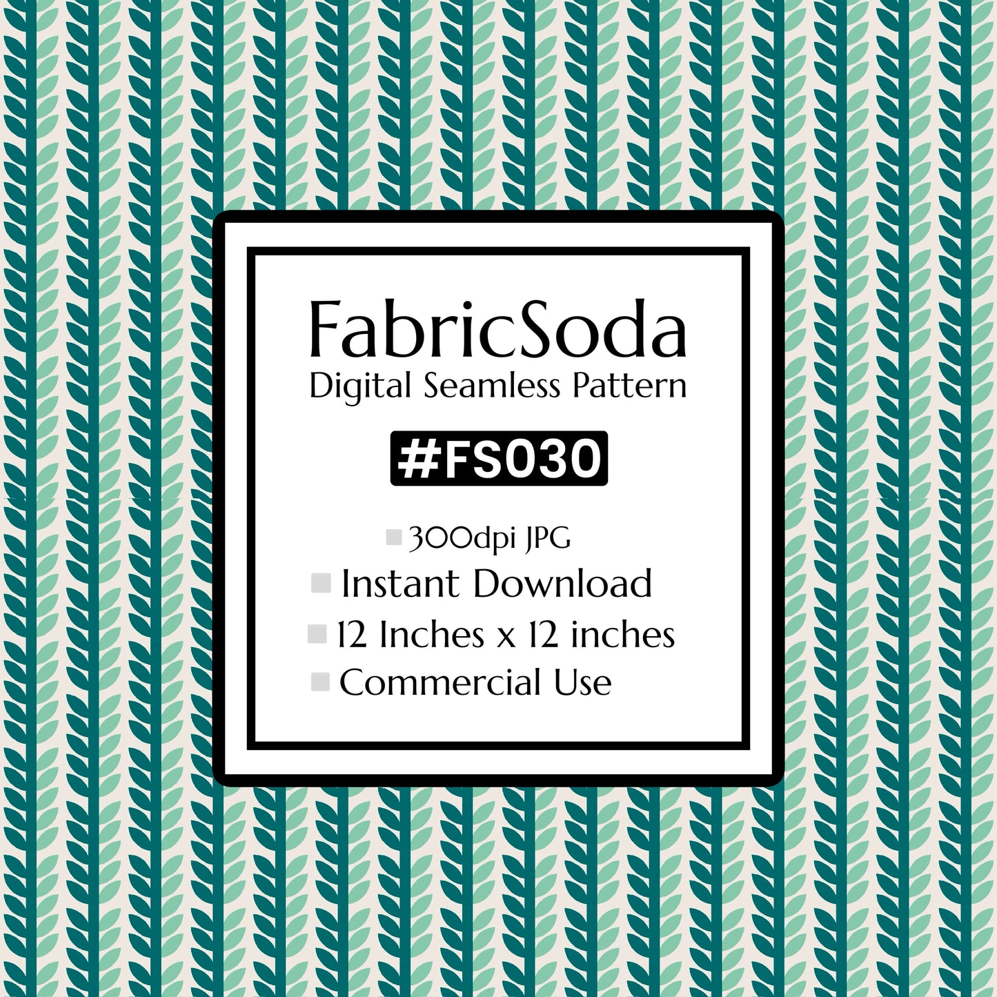 FS030 Green Leaves Seamless Pattern JPG