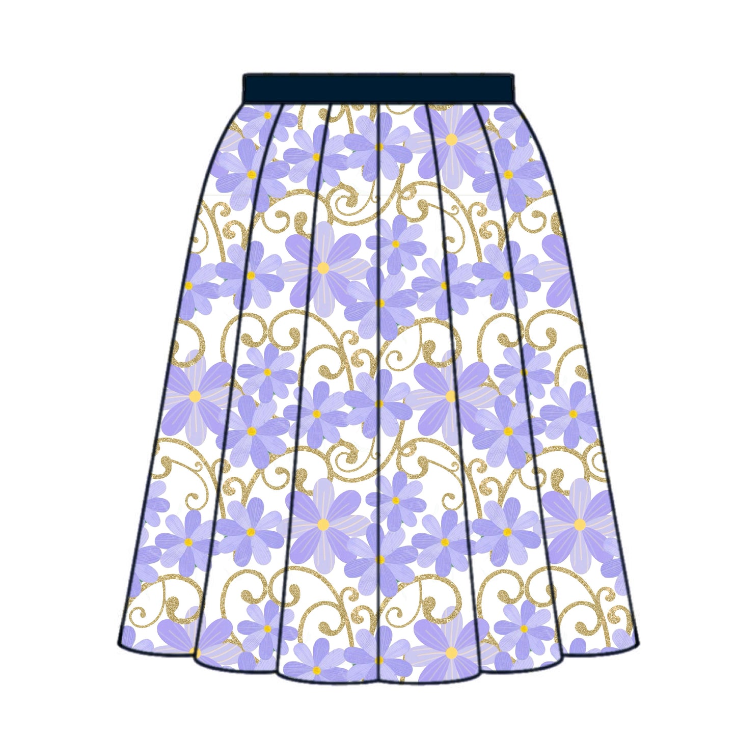 FS026 Lilac Floral Cotton Printed Fabric