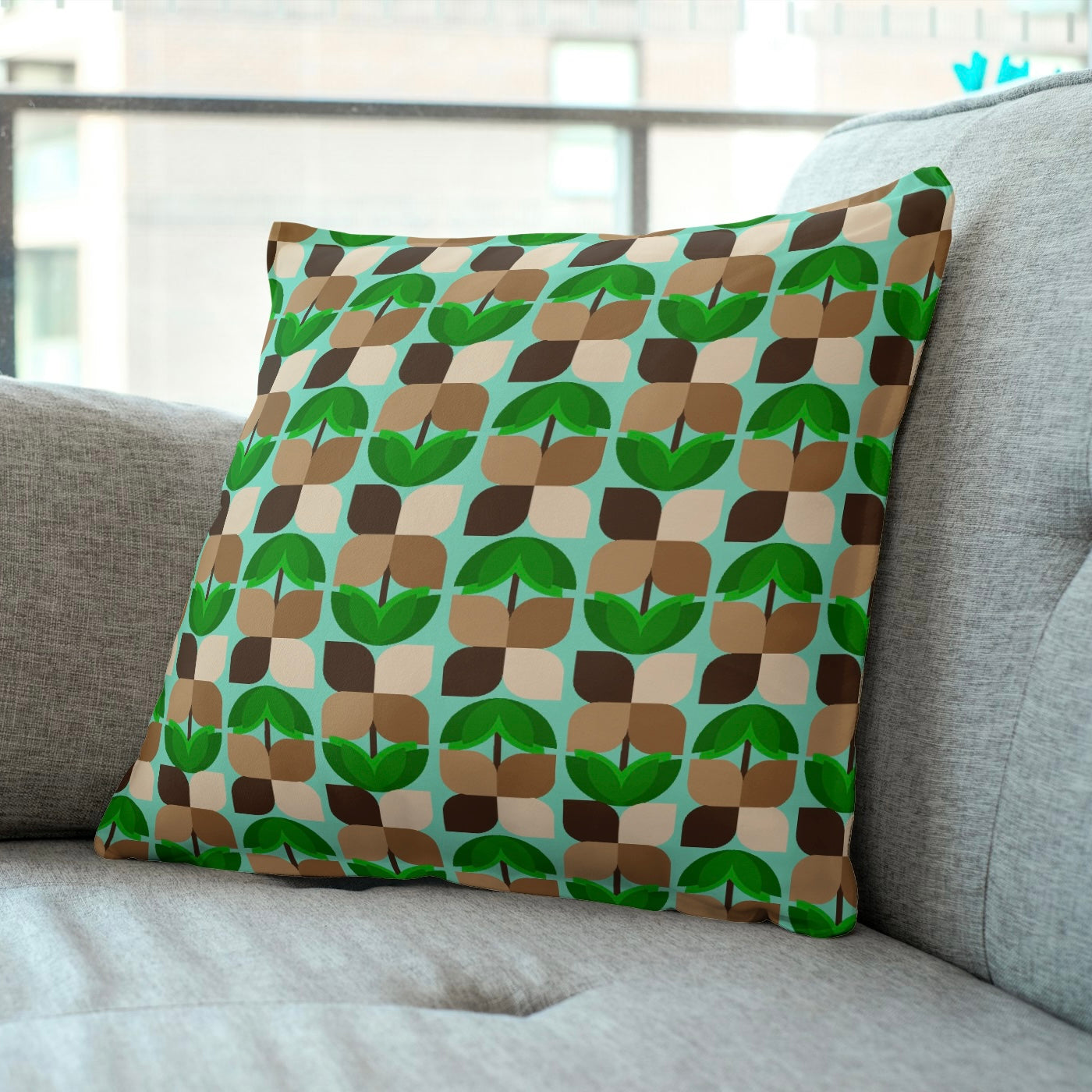 #FS008 Green Geometric Seamless Pattern JPG PNG