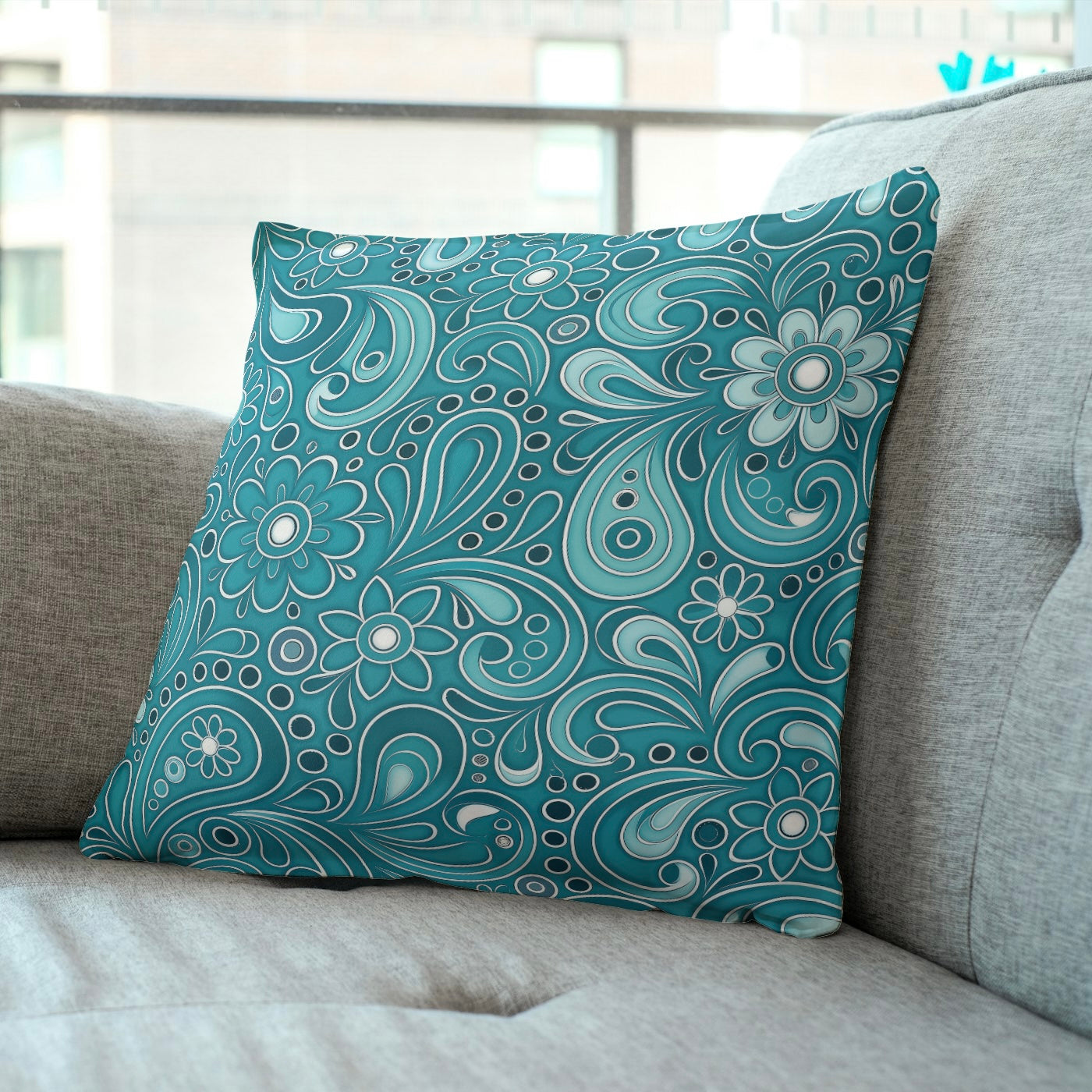 FS055 Teal Paisley Seamless Pattern JPG