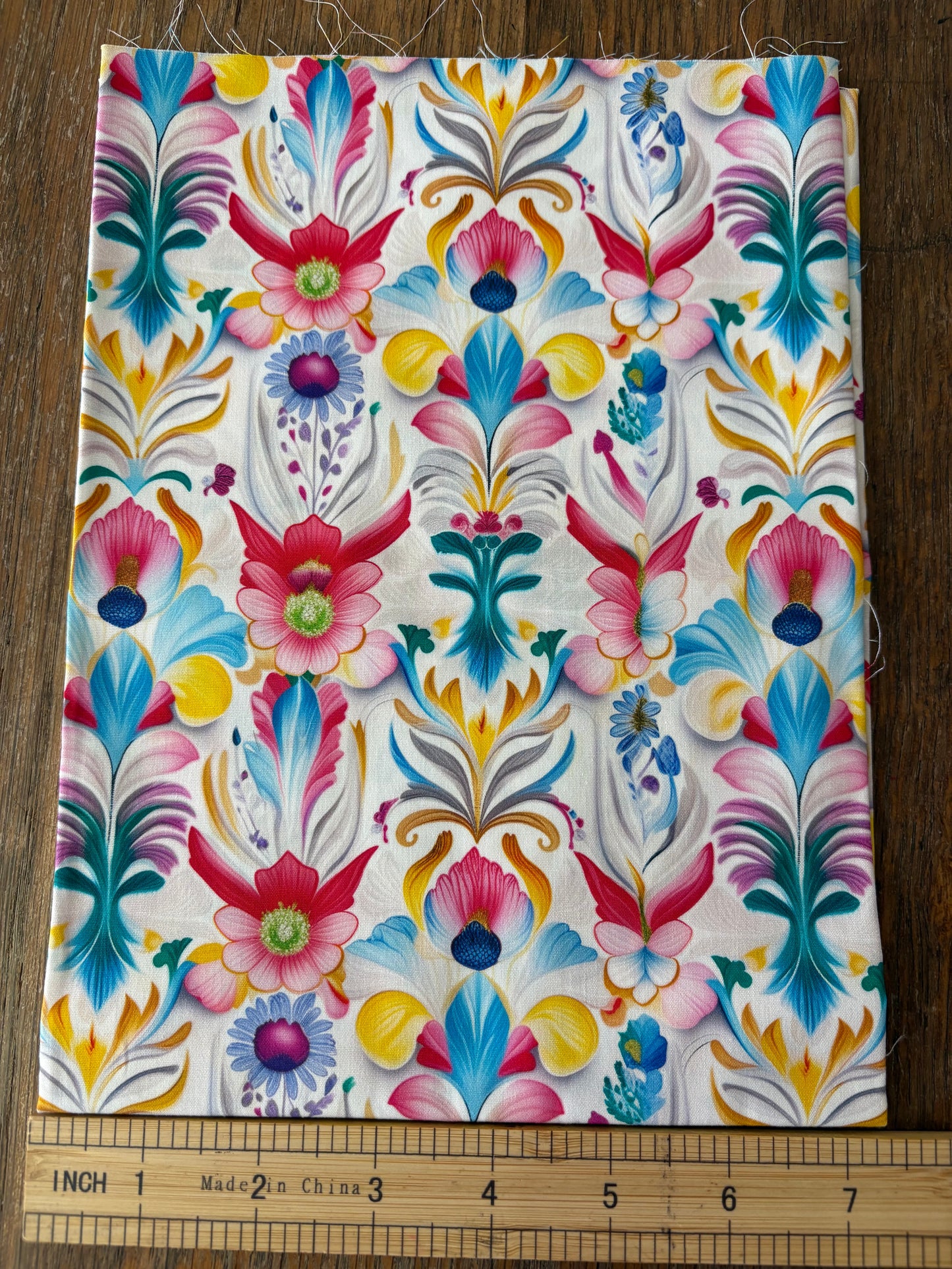 FS005 Abstract Floral Cotton Printed Fabric