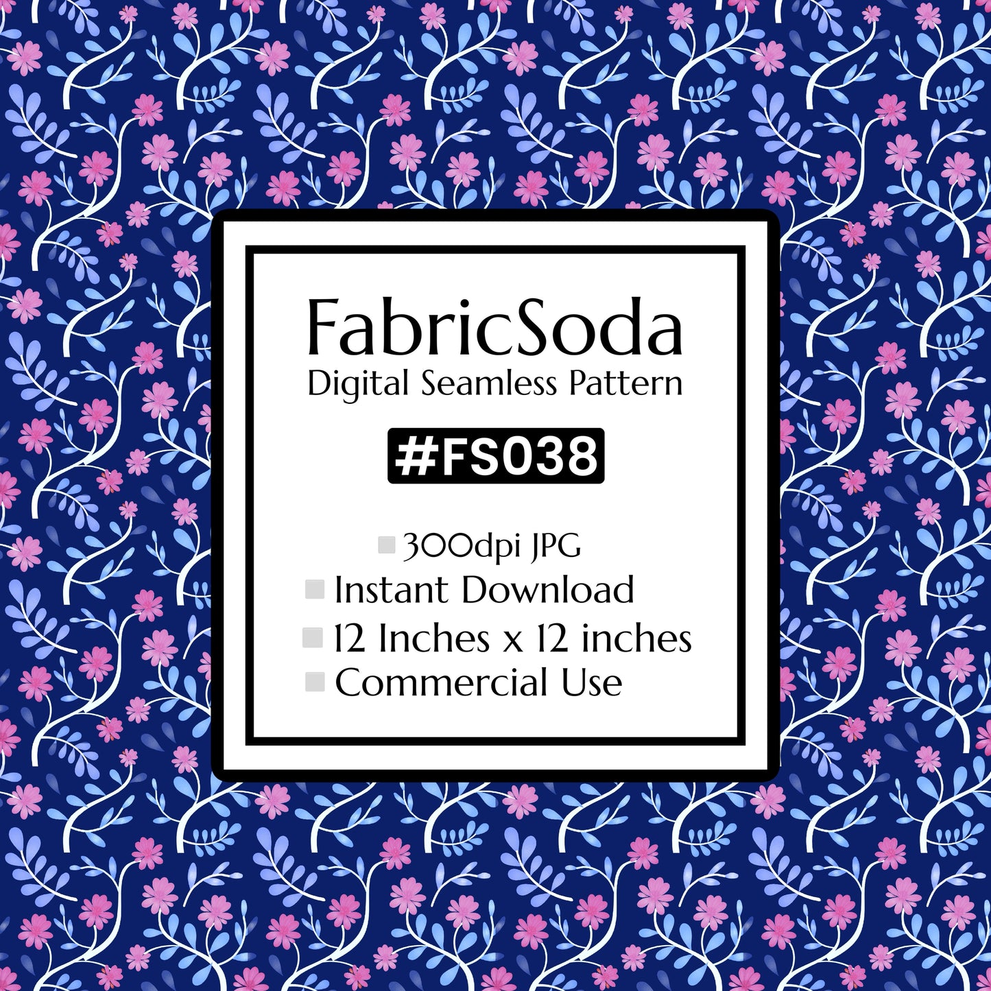FS038 Purple Floral Seamless Pattern JPG