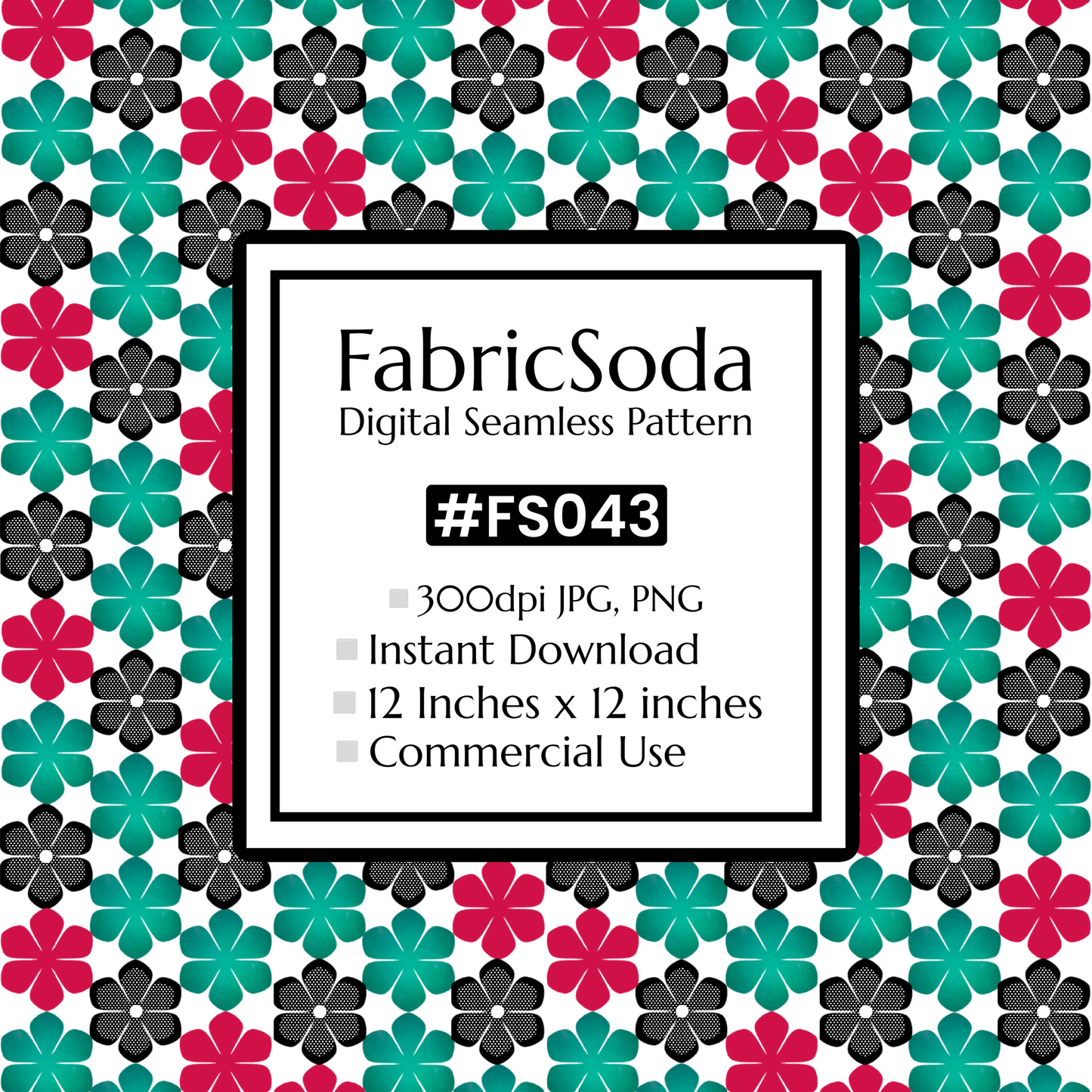 FS043 Christmas Geometric Seamless Pattern JPG PNG