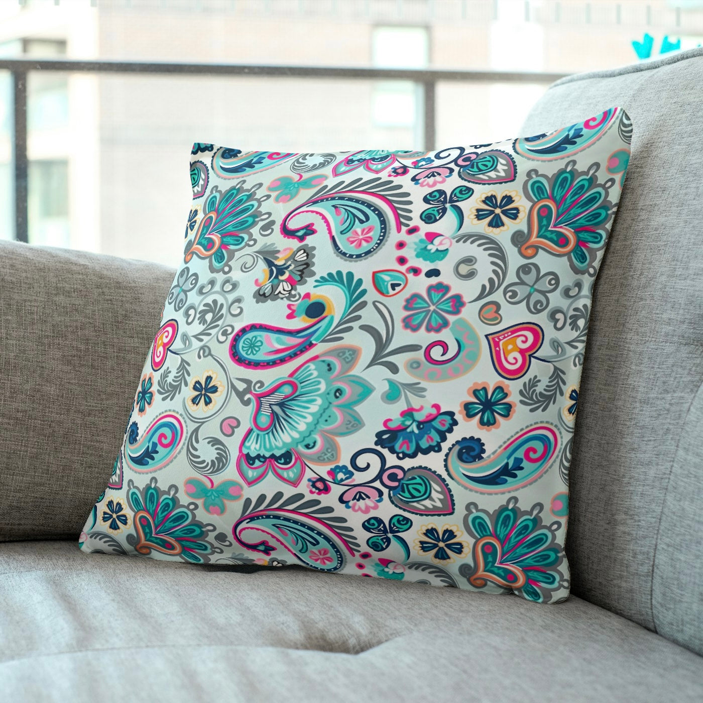 #FS013 Blue Paisley Abstract Seamless Pattern JPG