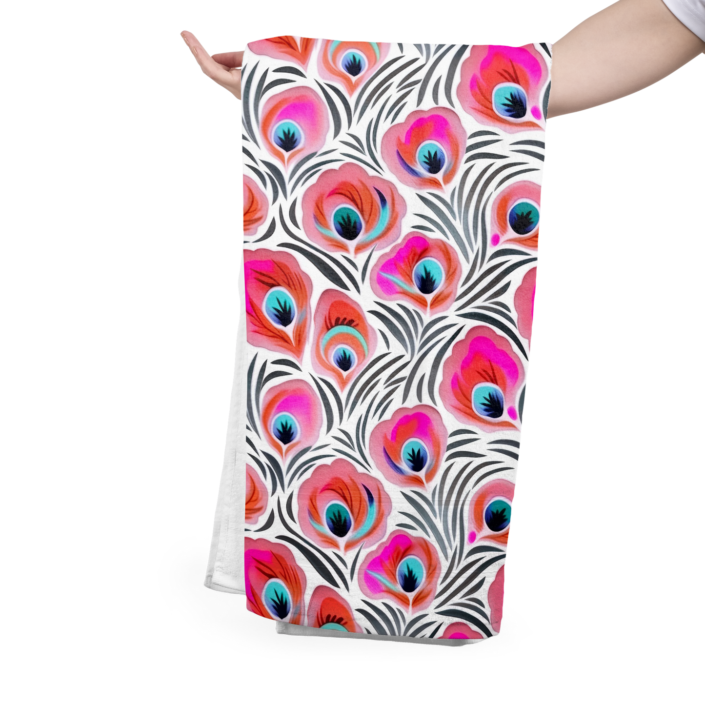 #FS012 Exotic Peacock Pink Seamless Pattern JPG