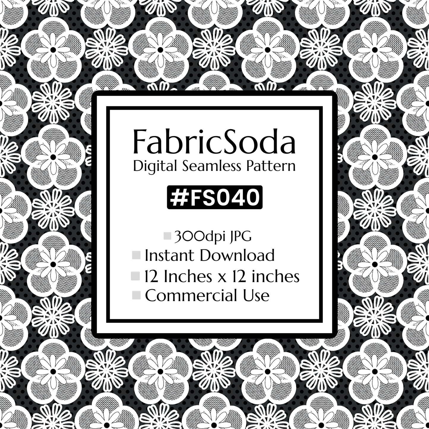 FS040 Lace Floral Seamless Pattern JPG PNG