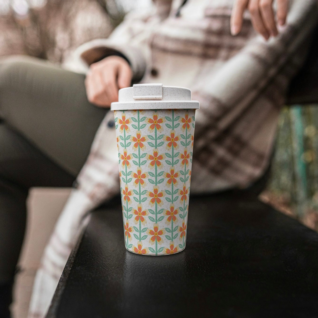 FS031 Orange Flower Seamless Pattern JPG PNG