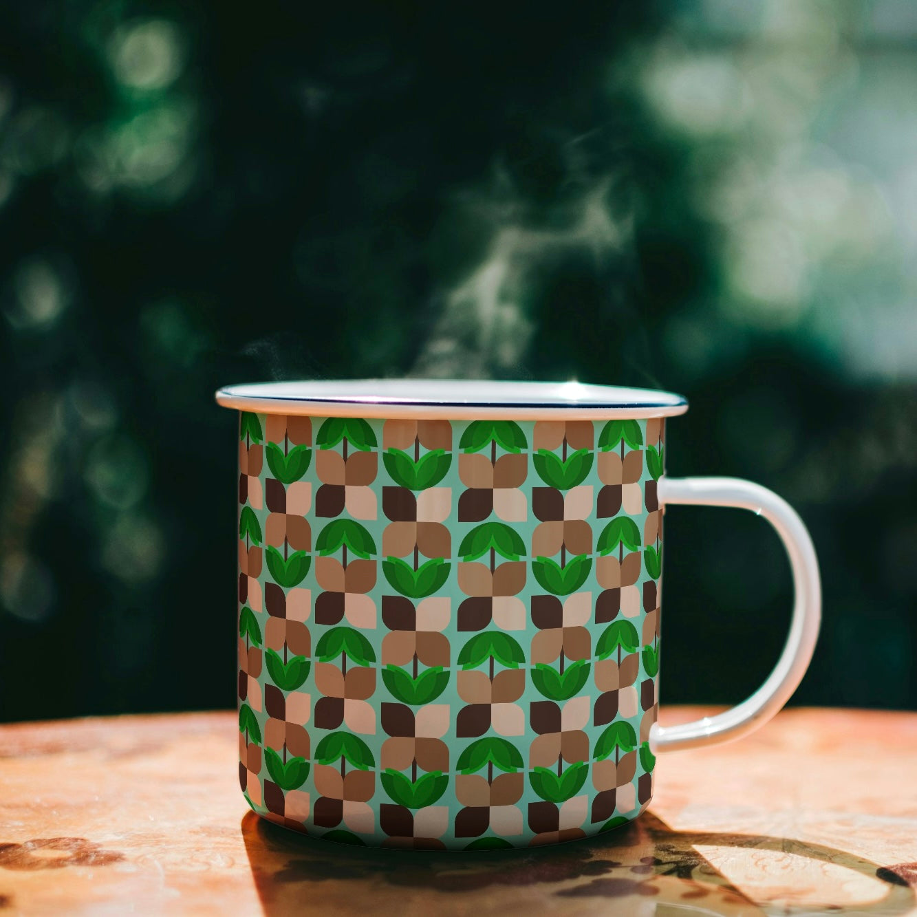 #FS008 Green Geometric Seamless Pattern JPG PNG