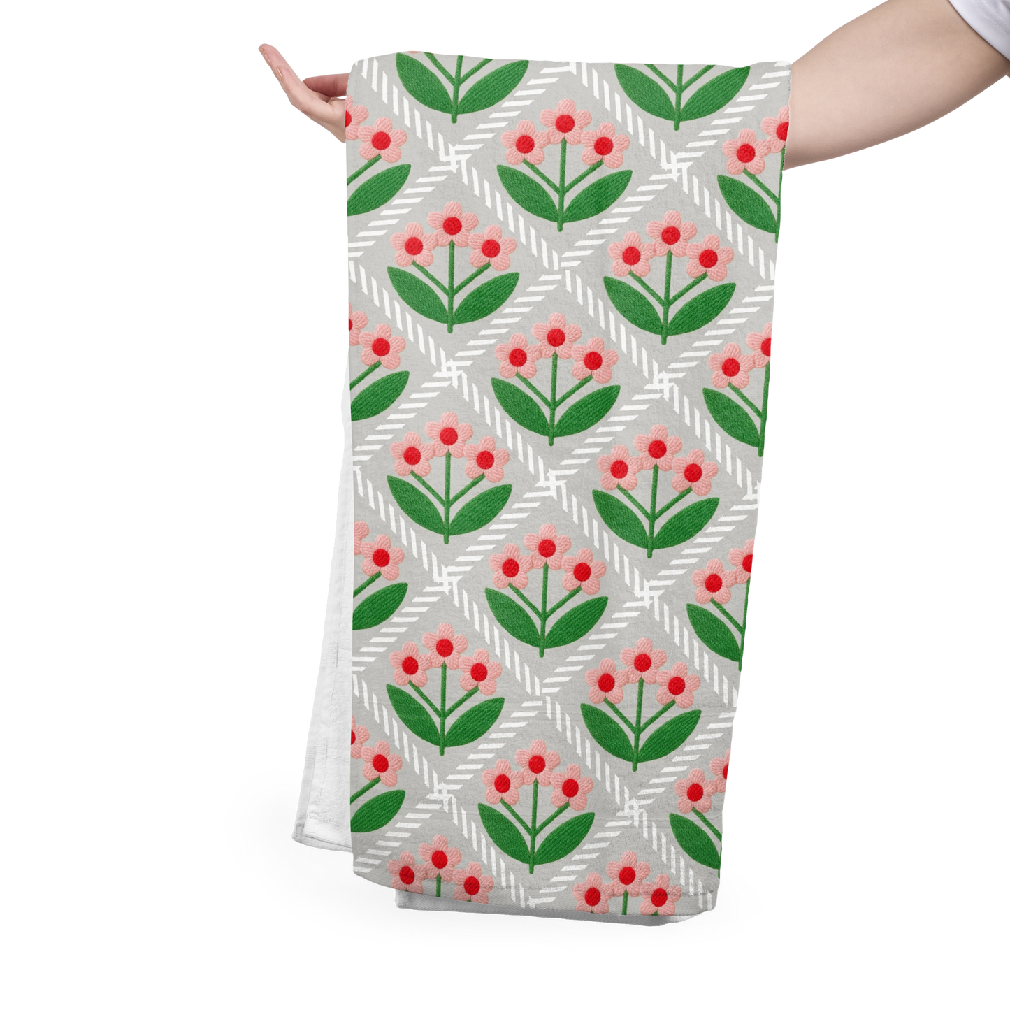 FS060 Embroidery Effect Floral Seamless Pattern JPG PNG