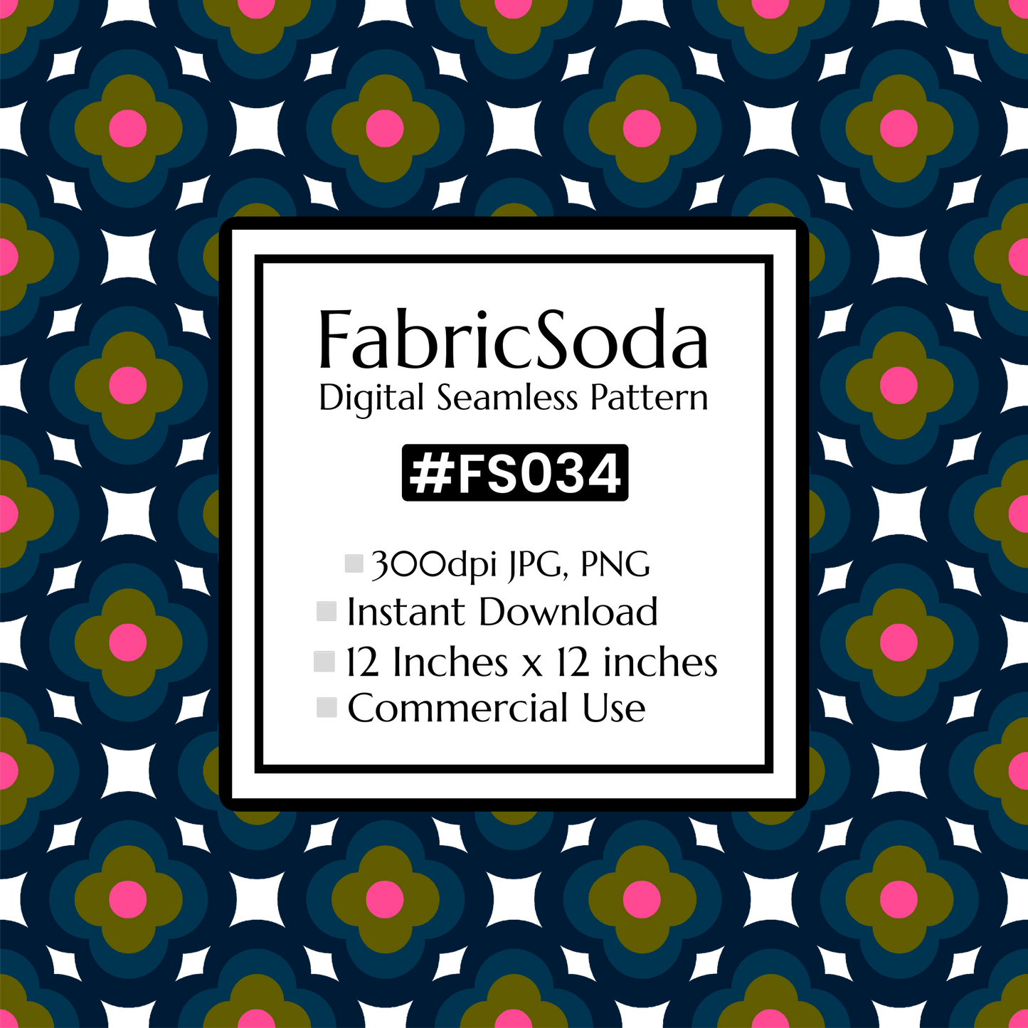 FS034 Black Pink Geometric Seamless Pattern JPG PNG