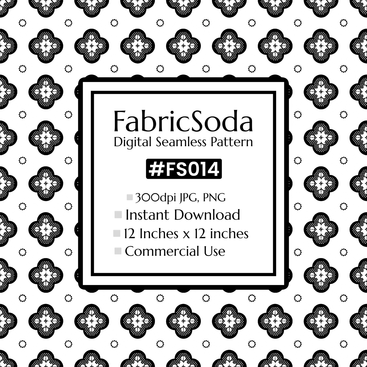 #FS014 Lace Floral Seamless Pattern JPG PNG