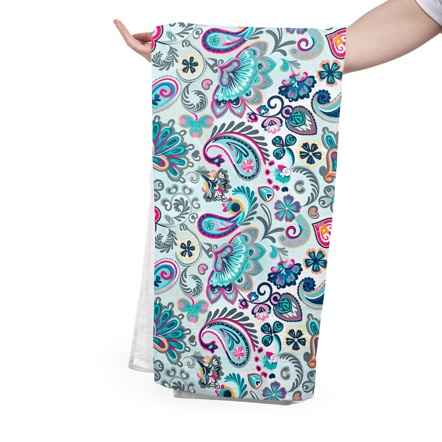 #FS013 Blue Paisley Abstract Seamless Pattern JPG