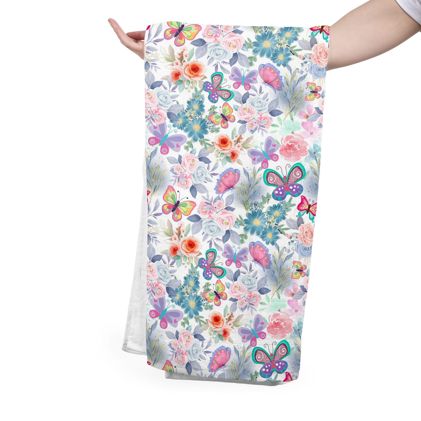 #FS009 Watercolour Butterfly Floral Seamless Pattern JPG PNG
