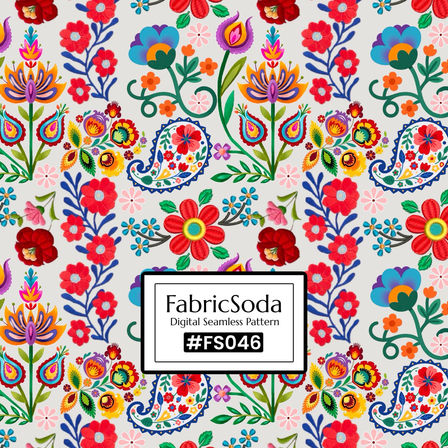 FS046 Wildflower floral Seamless Pattern JPG PNG