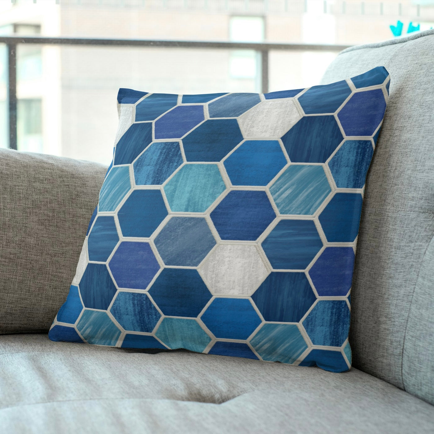 FS070 Blue Shades Geometric Seamless Pattern JPG