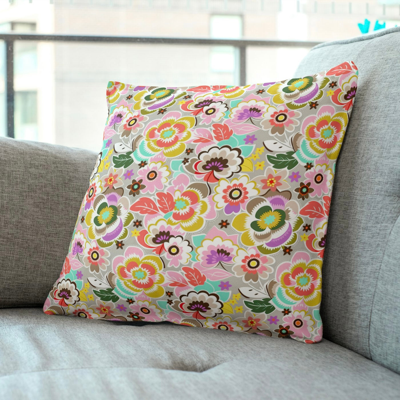 FS011 Japanese Floral Cotton Printed Fabric cotton canvas