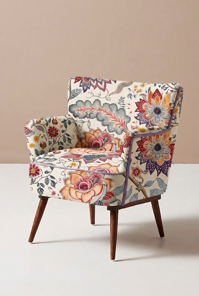 FS105 Exquisite Vintage Floral Printed Fabric