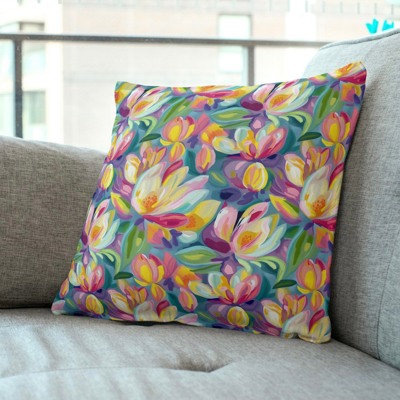 FS071 Oil Paint Floral Seamless Pattern JPG