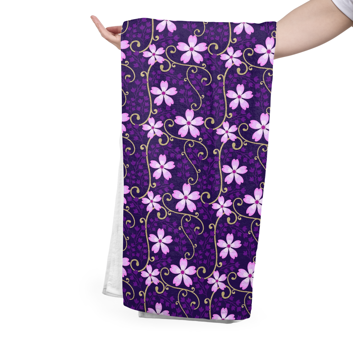 FS020 Purple Floral Seamless Pattern JPG PNG