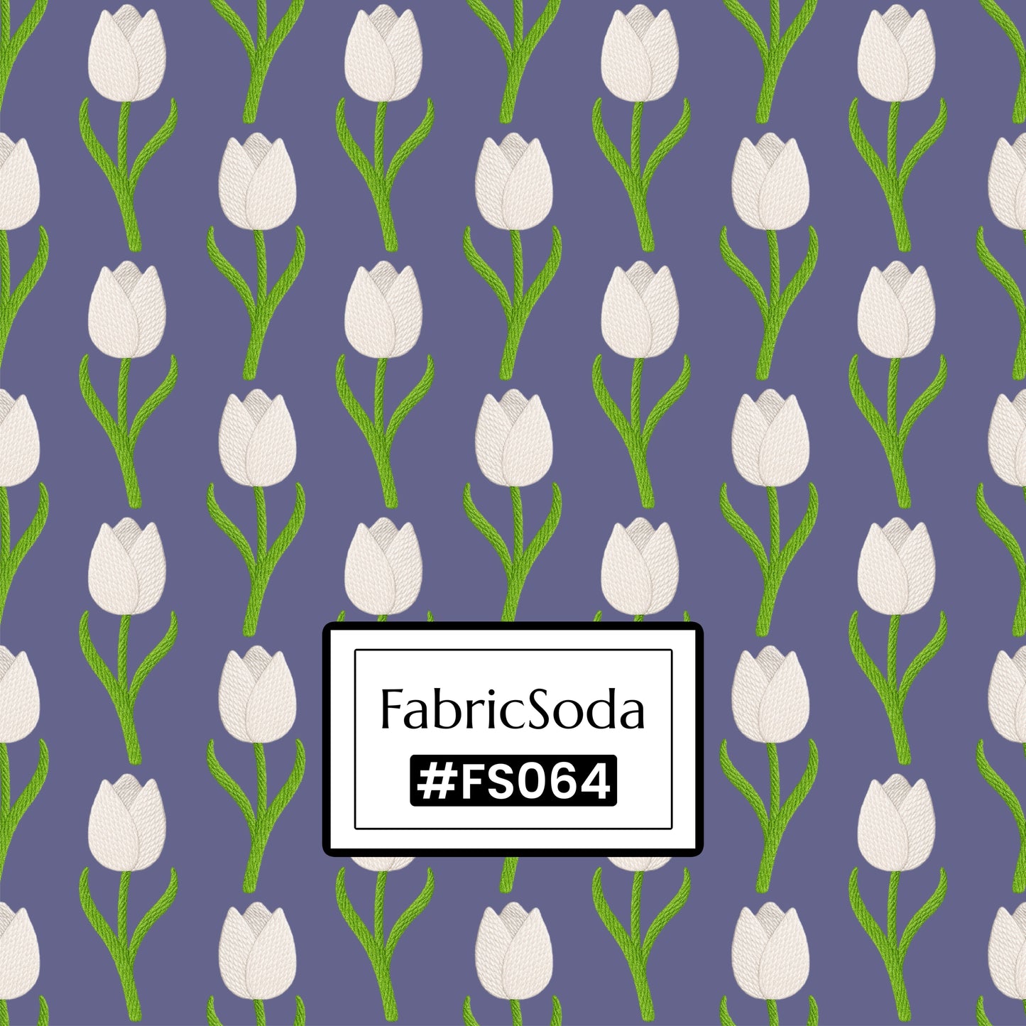 FS064 Purple Tulips Floral Seamless Pattern
