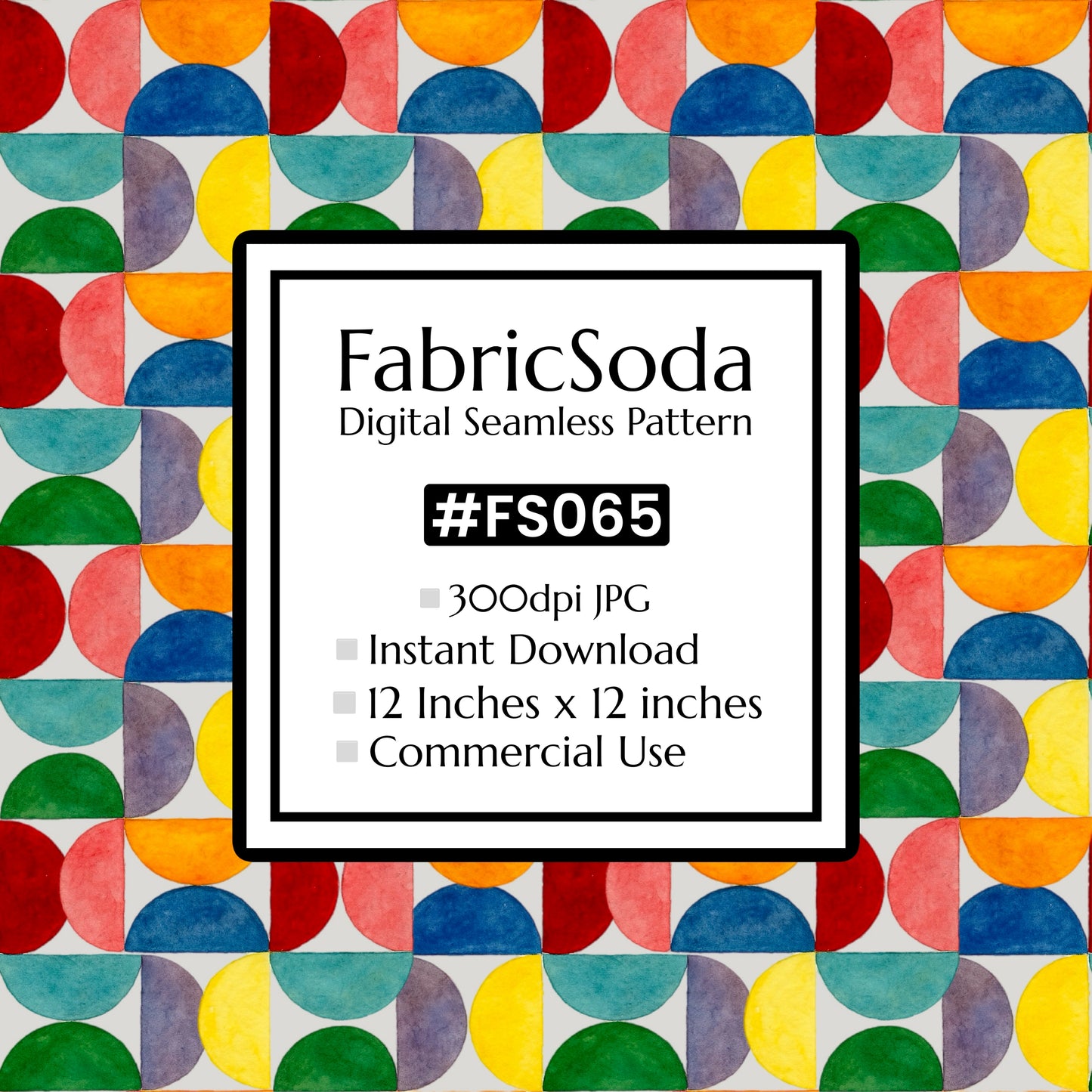 FS065 Playful Multicolour Geometric Seamless Pattern JPG