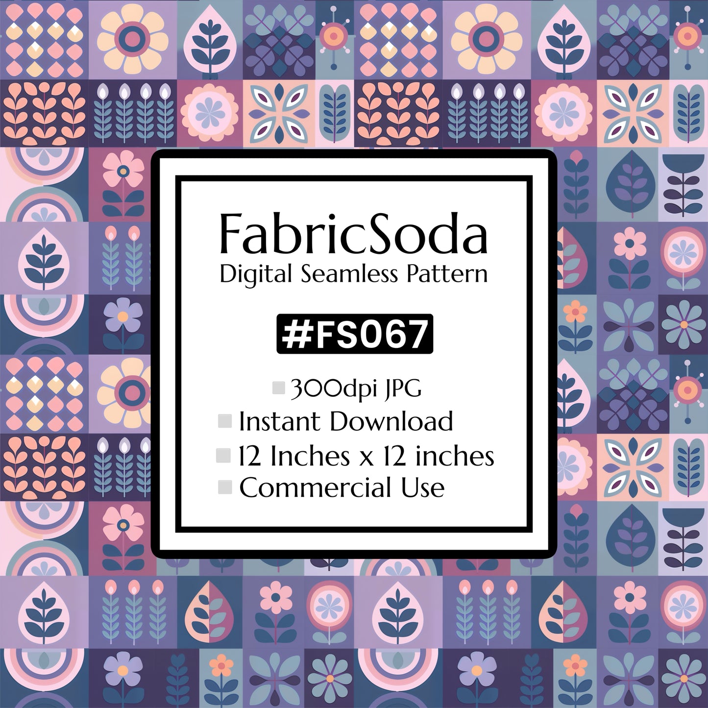FS067 Purple Playful Geometric Seamless Pattern JPG