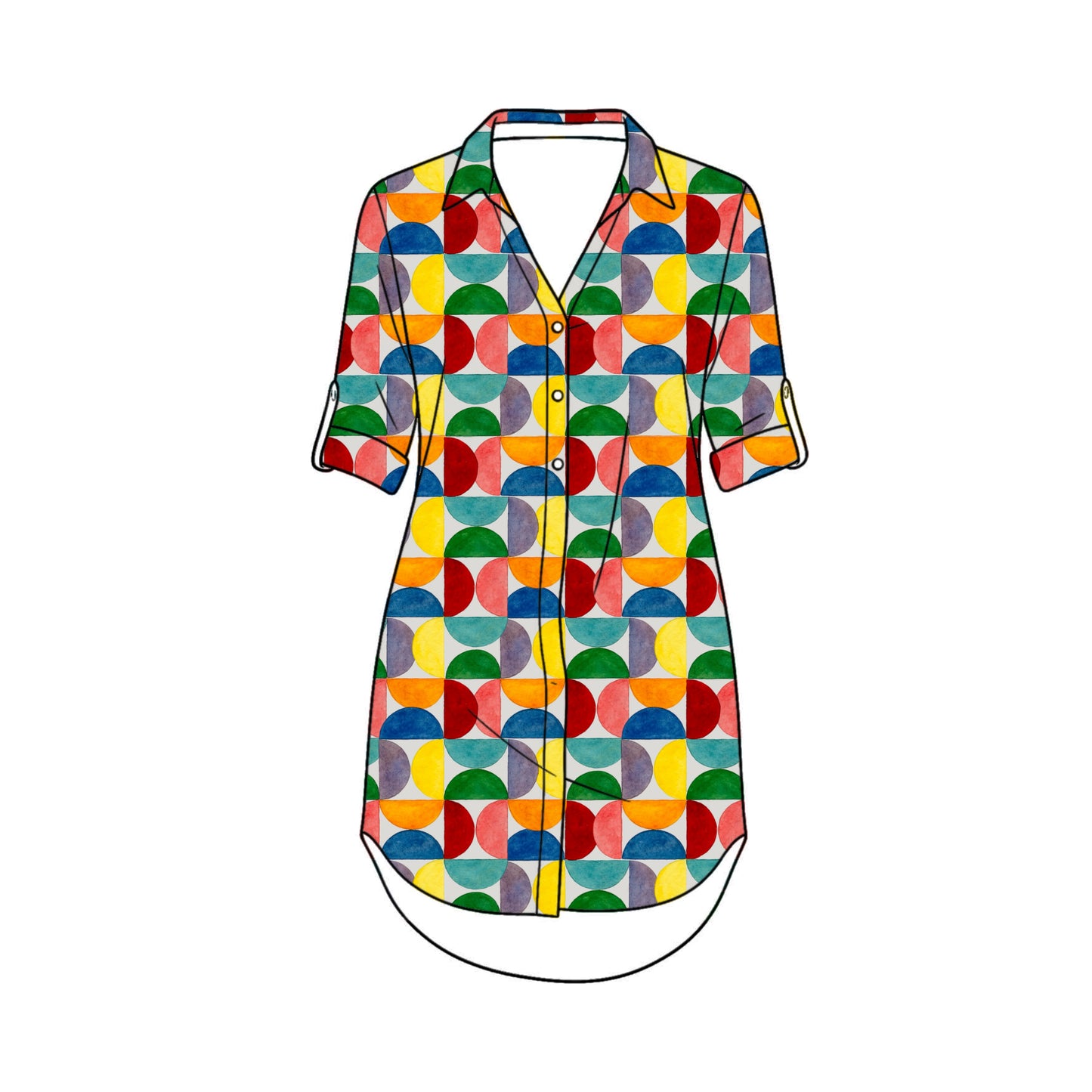 FS065 Playful Multicolour Geometric Seamless Pattern JPG