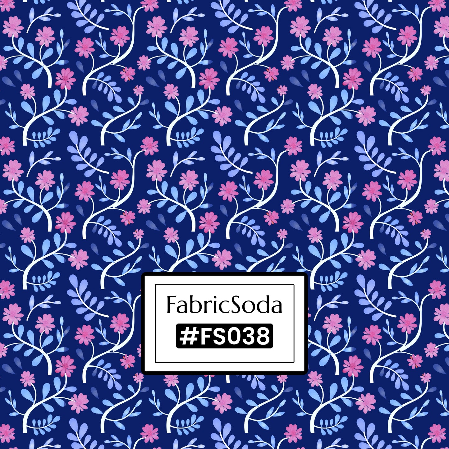 FS038 Purple Floral Cotton Printed Fabric