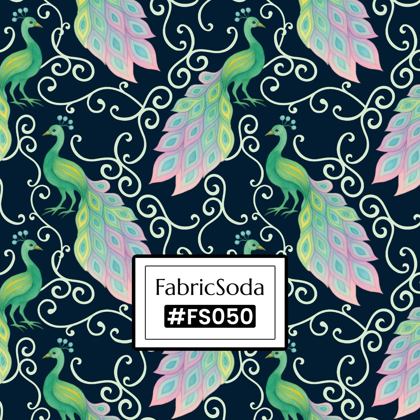 FS050 Exotic Peacock Cotton Printed Fabric