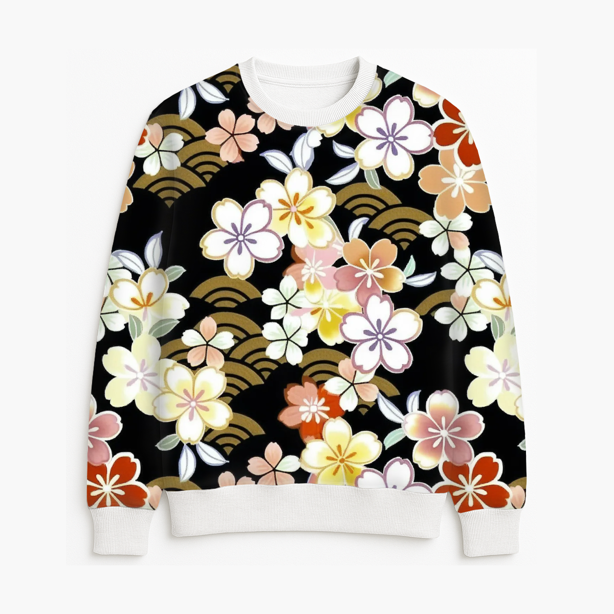FS077 Japanese Style Floral Seamless Pattern JPG