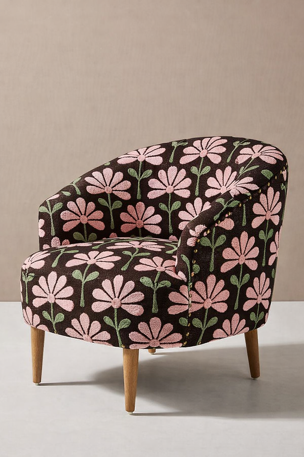 FS080 Pink Flower Embroidery Effect Seamless Pattern JPG