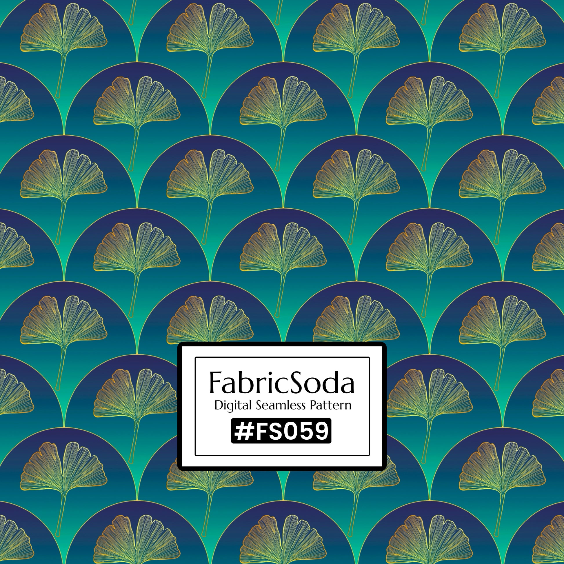FS059 Dandelion Green Floral Pattern JPG