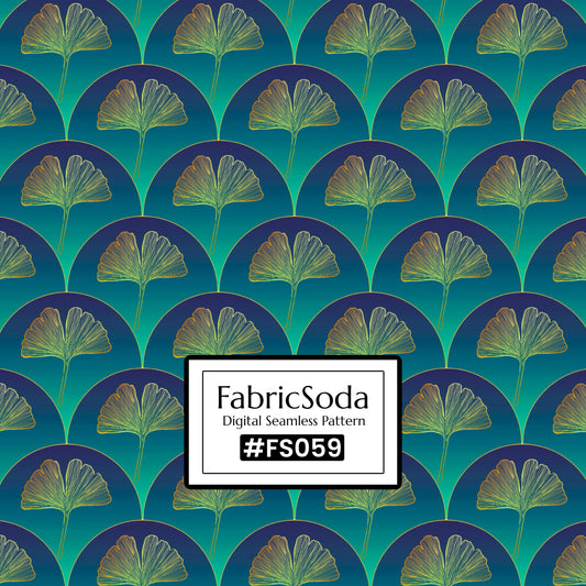 FS059 Dandelion Green Floral Pattern JPG