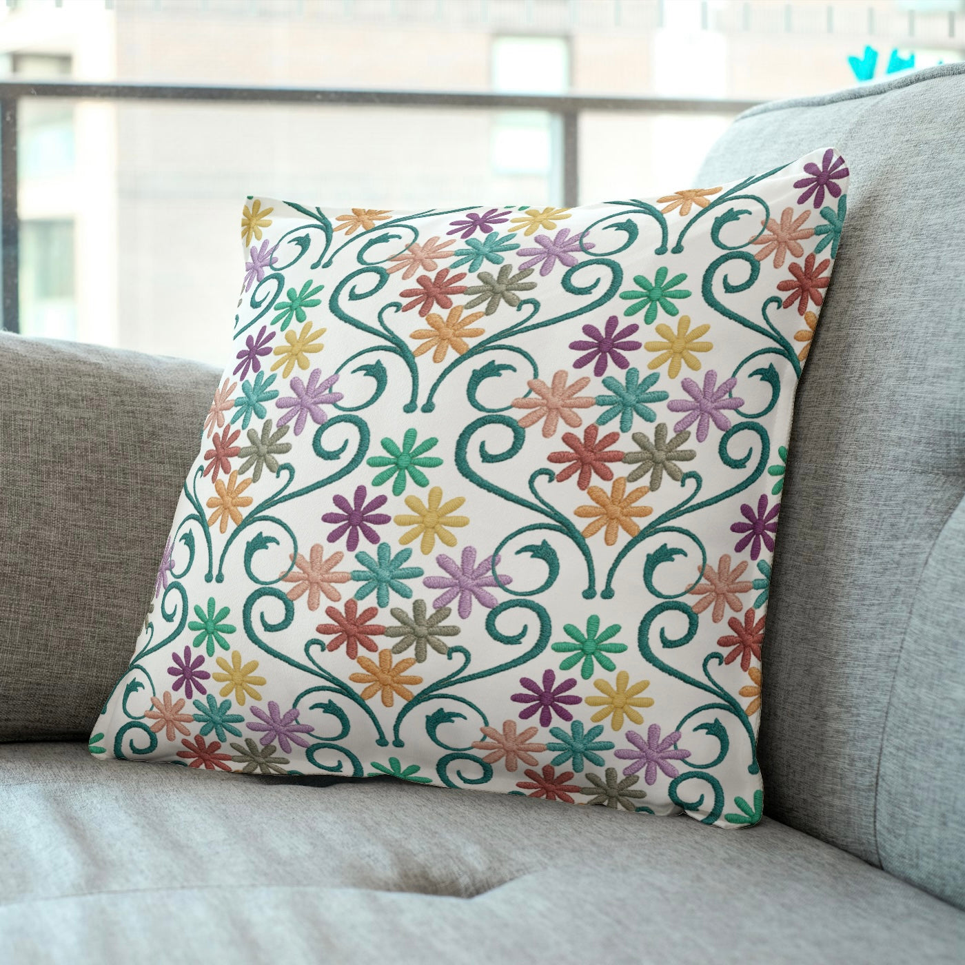 FS028 Embroidery Effect Floral Seamless Pattern JPG PNG