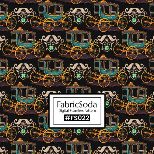 FS022 Luxury Carriage Seamless Pattern JPG PNG