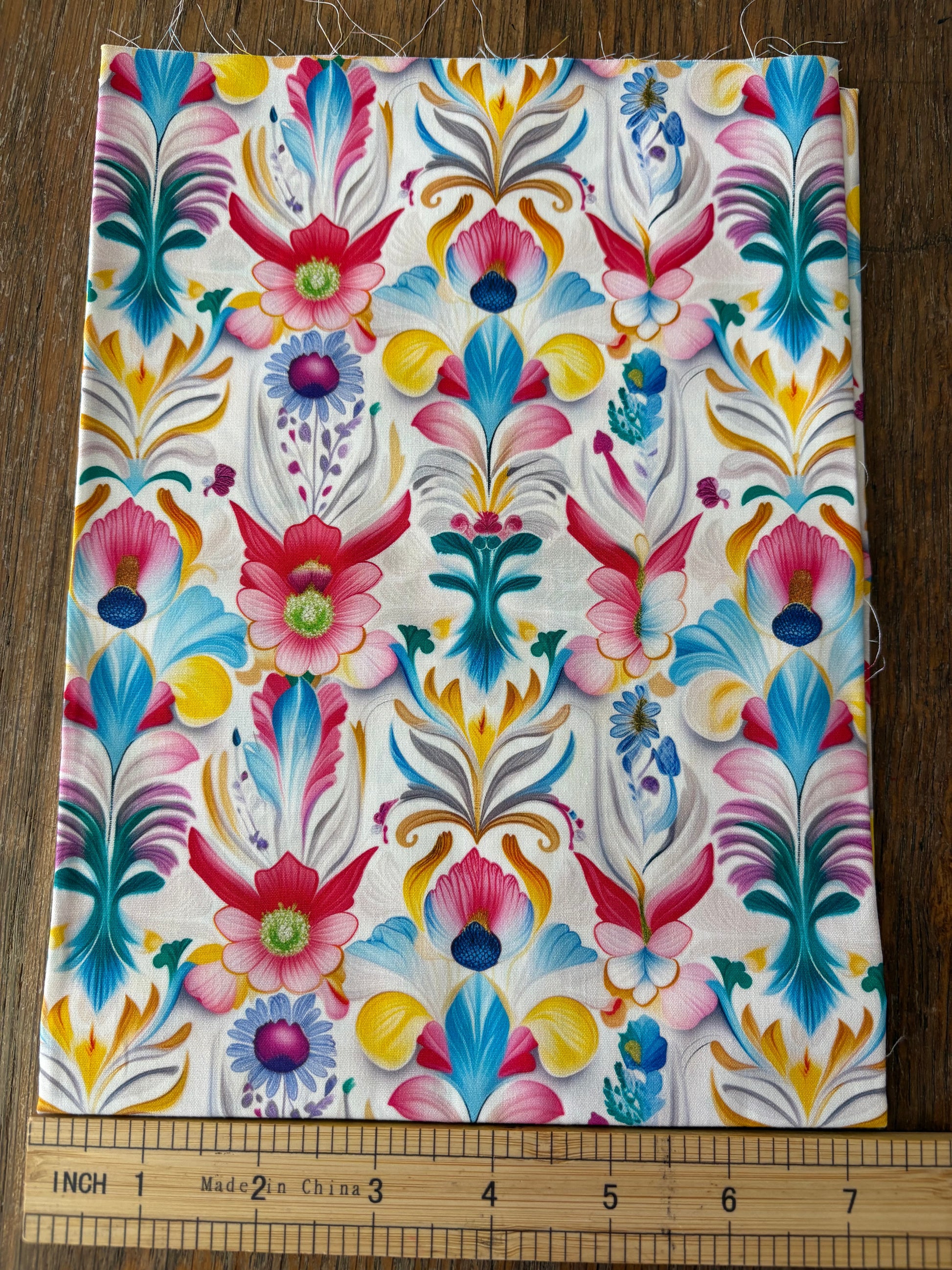 FS005 Abstract Floral Cotton Printed Fabric