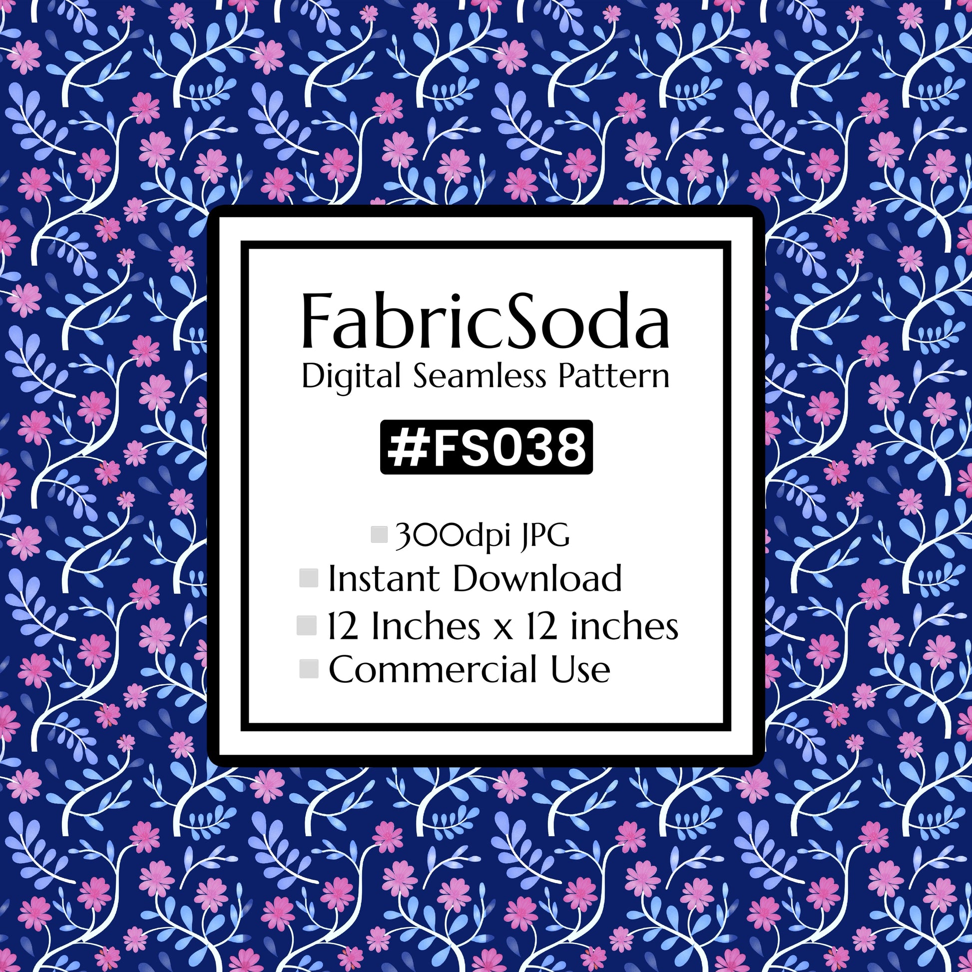 FS038 Purple Floral Seamless Pattern JPG