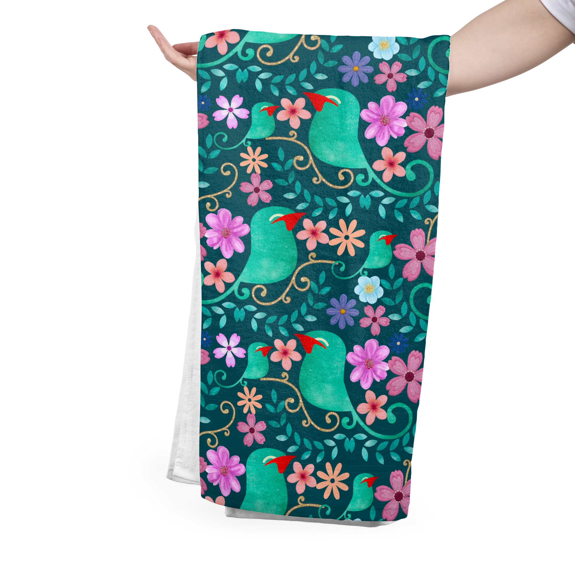 FS048 Calm Bird Seamless Pattern JPG PNG