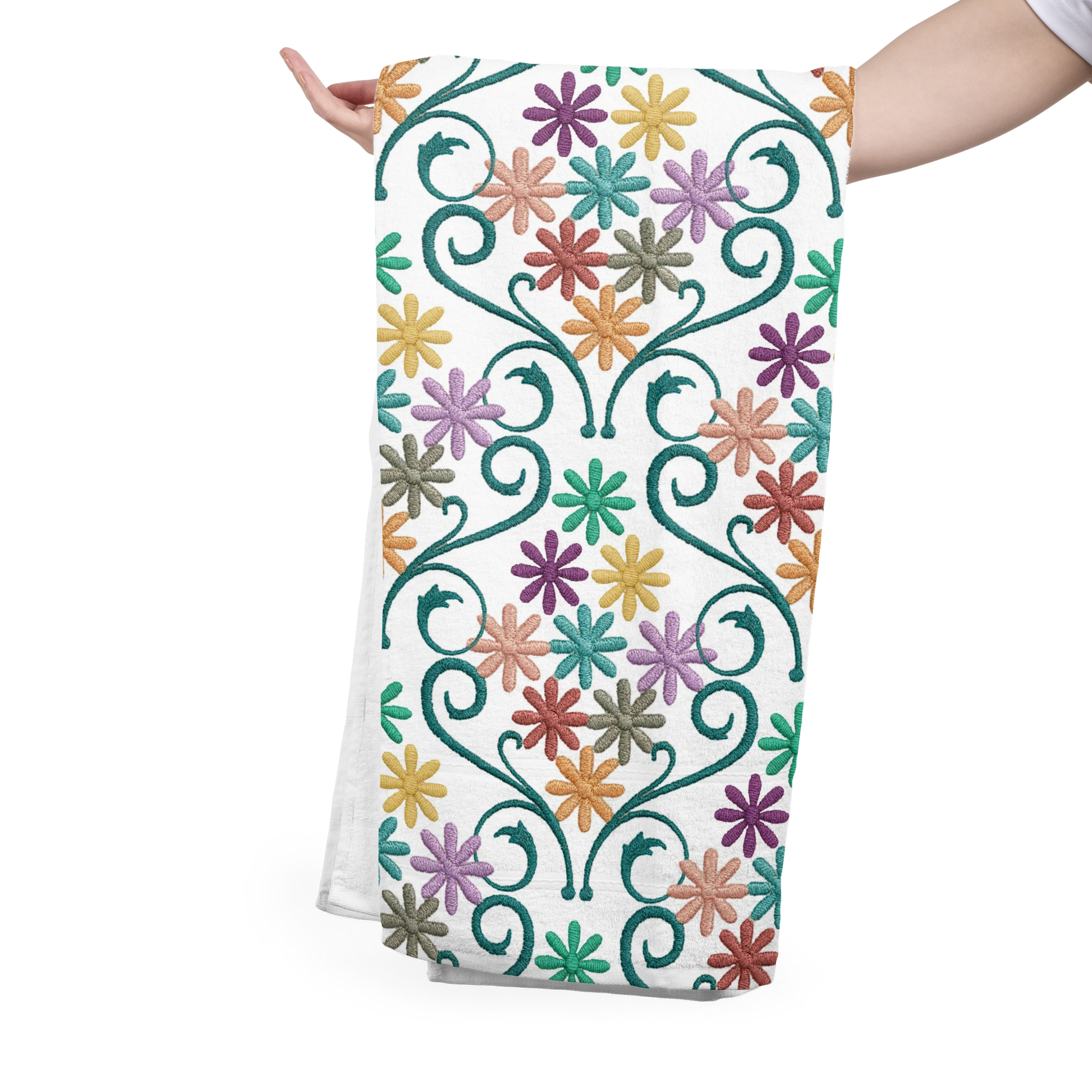 FS028 Embroidery Effect Floral Seamless Pattern JPG PNG