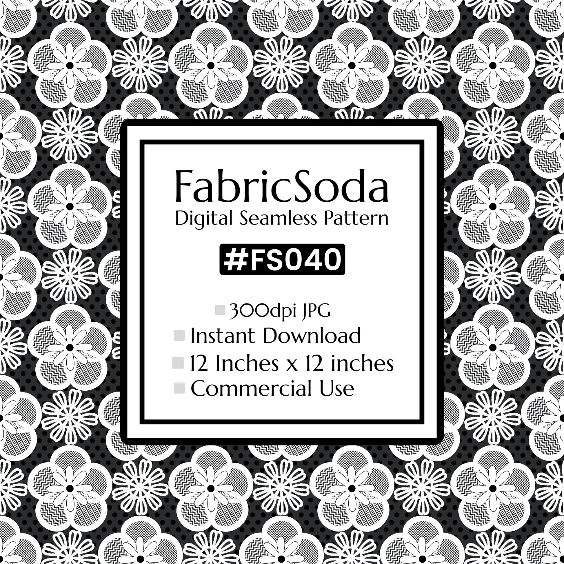 FS040 Lace Floral Seamless Pattern JPG PNG
