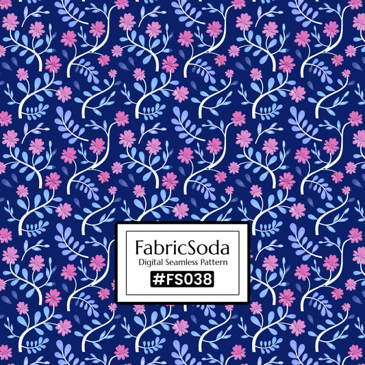 FS038 Purple Floral Seamless Pattern JPG