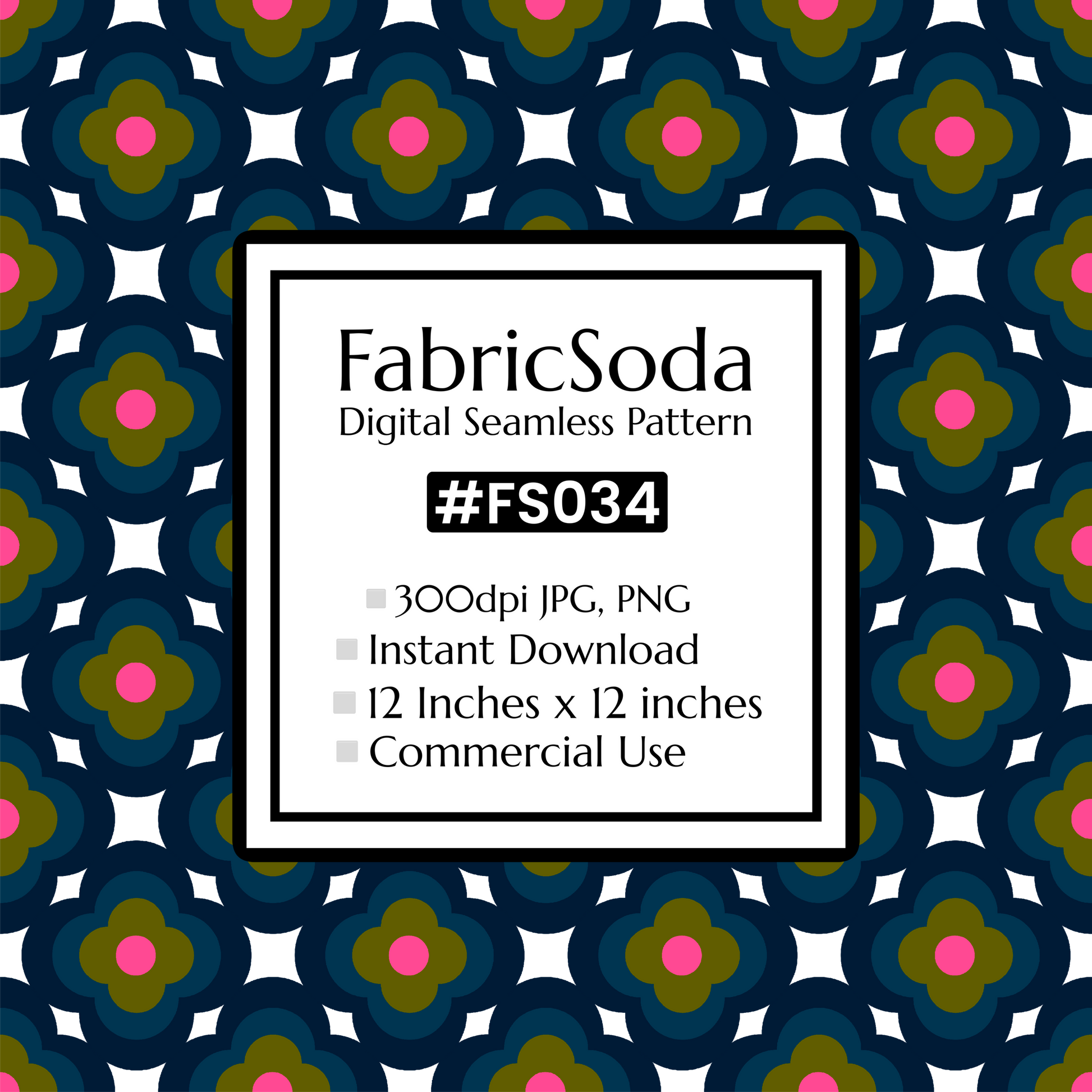 FS034 Black Pink Geometric Seamless Pattern JPG PNG