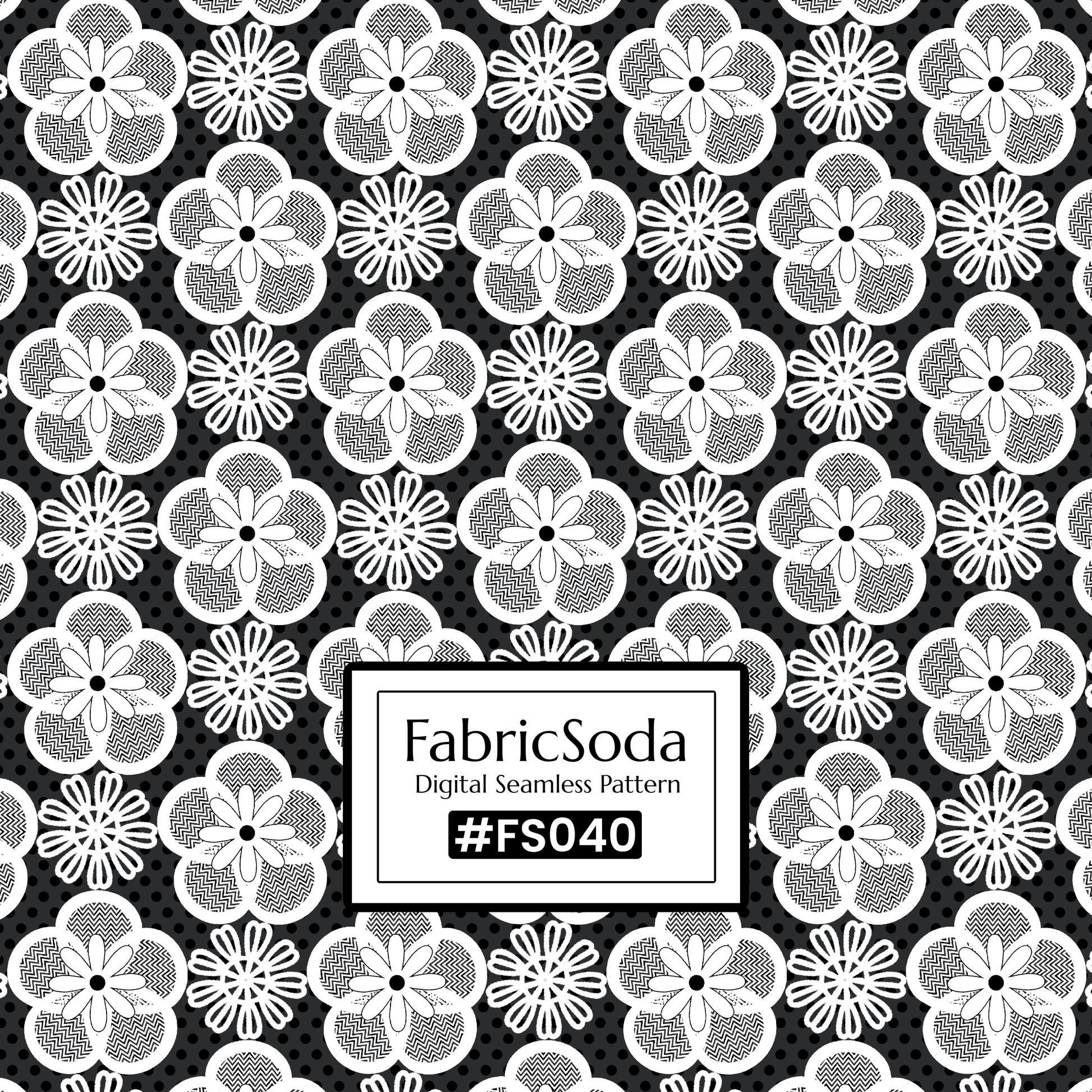 FS040 Lace Floral Seamless Pattern JPG PNG